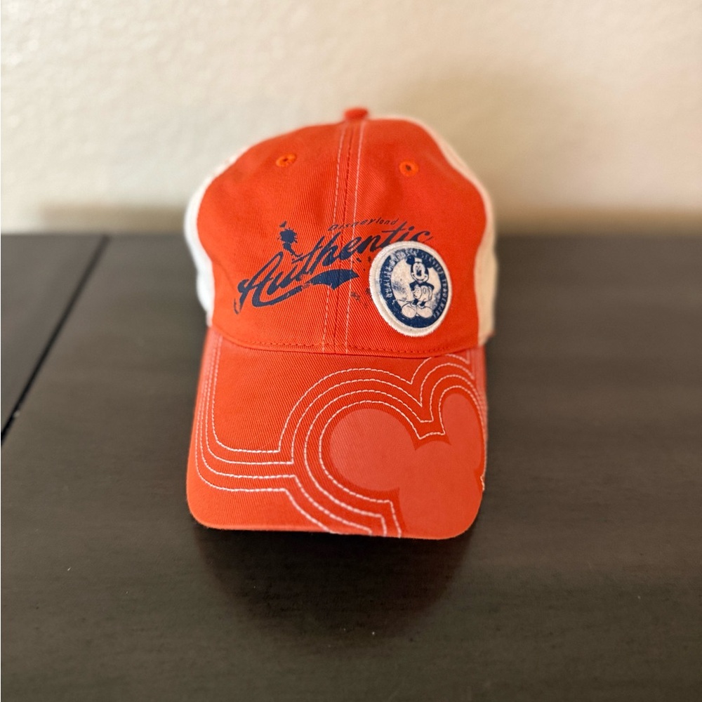 Disneyland Resort Authentic Mickey Orange White Baseball Cap Hat